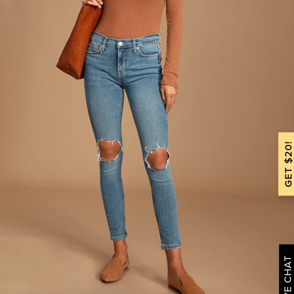 Anthropologie Denim - We the free high rise disstressed skinny jeans